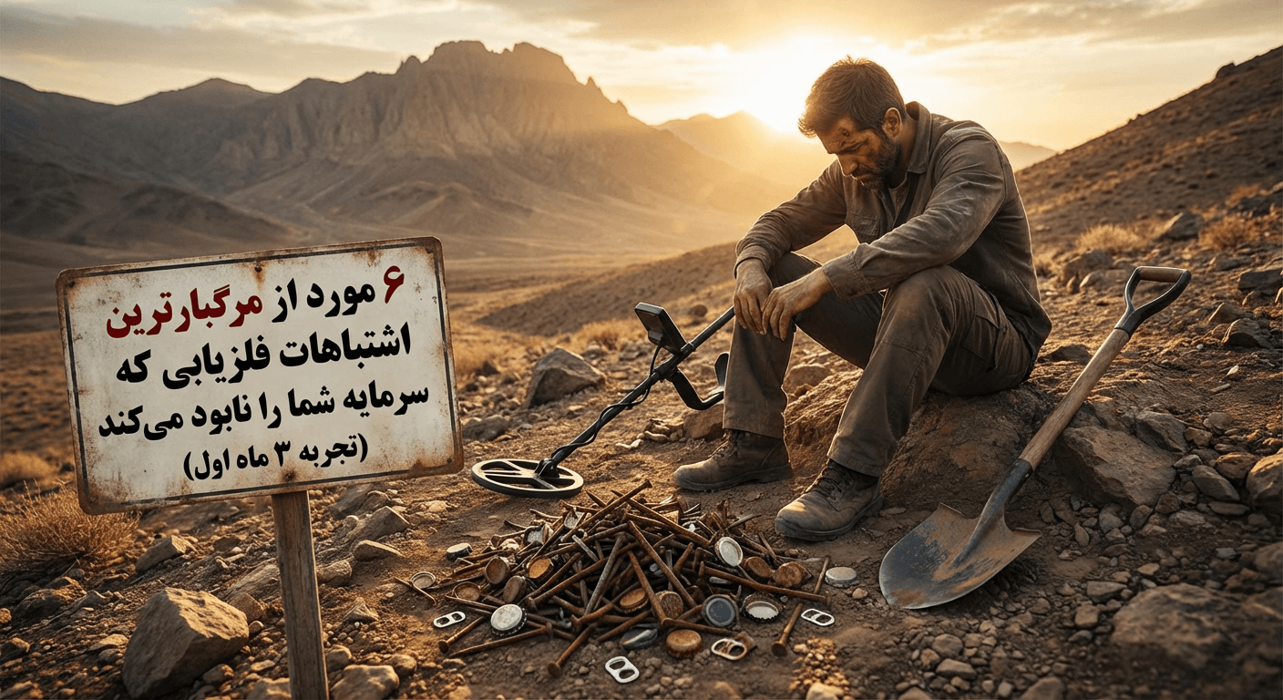 6 مورد از مرگبارترین اشتباهات فلزیابی که سرمایه شما را نابود می‌کند (تجربه ۳ ماه اول)