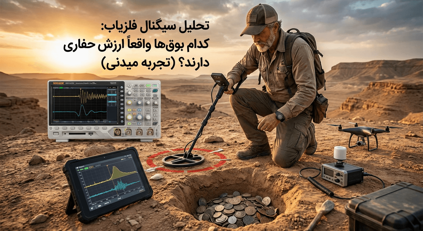 تحلیل سیگنال فلزیاب: کدام بوق‌ها واقعاً ارزش حفاری دارند؟ (تجربه میدانی)