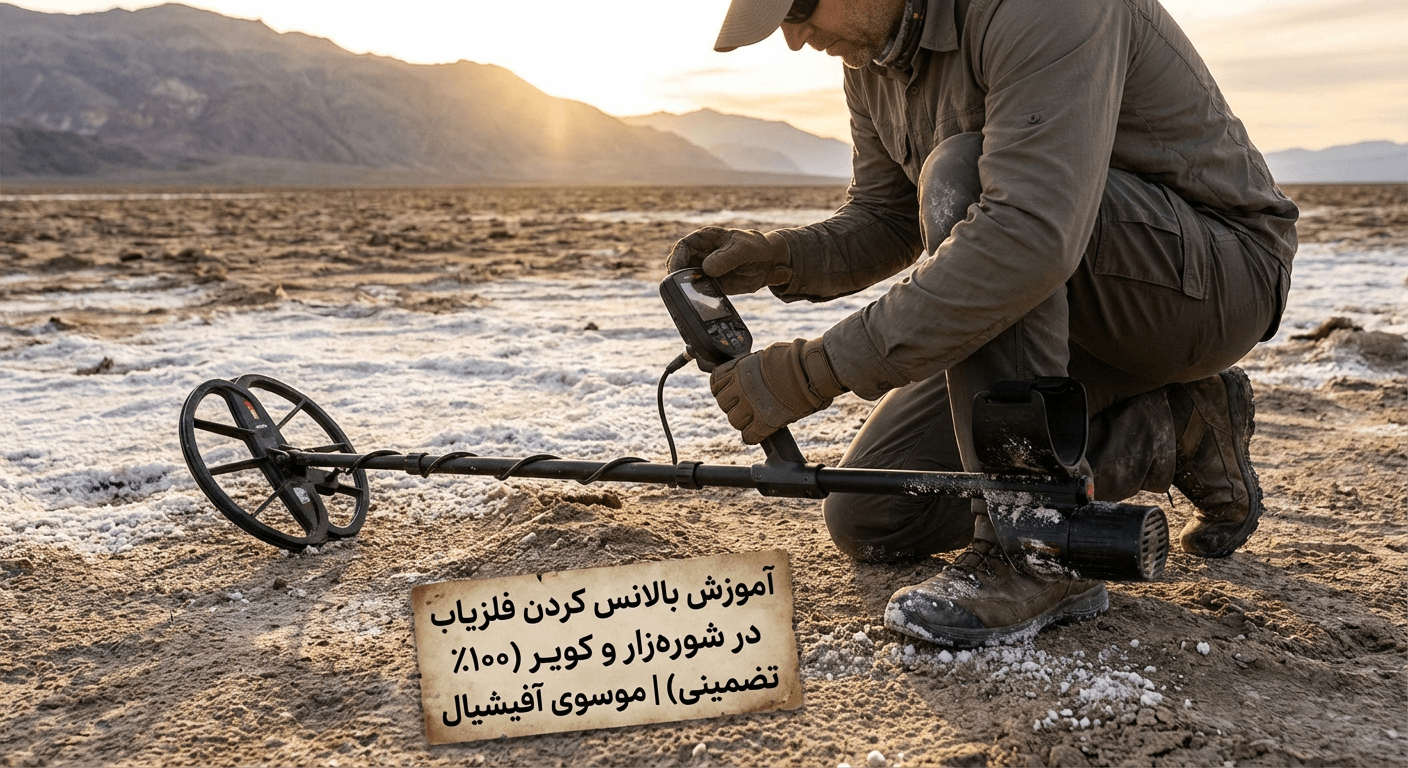 آموزش بالانس کردن فلزیاب و حذف ذرات در خاک شور