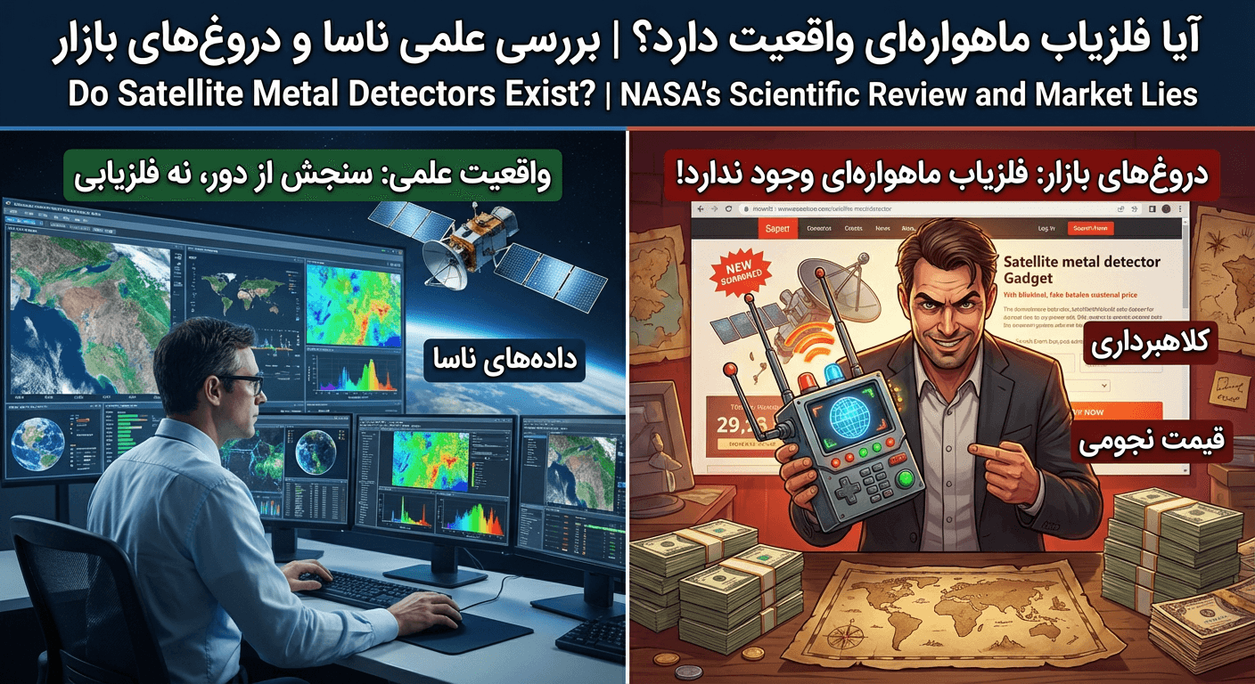 آیا فلزیاب‌ ماهواره‌ ای واقعیت دارد؟ | بررسی علمی ناسا و دروغ‌های بازار